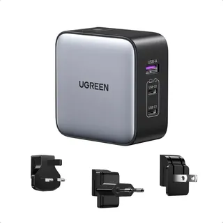 UGREEN Nexode 65W GaN Travel Charger 3-Ports schwarz/grau (90409)