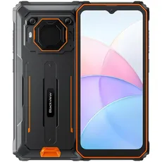 Blackview BV6200 - Outdoor Handy - Smartphone mit 6.5'' Display - 64 GB ROM, 4 GB RAM - Android 13 - Starke Batterie 13 000 mAh - Kamera 13 MP - Orange