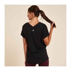 T-shirt Damen Sanftes Yoga - Schwarz, 3XL