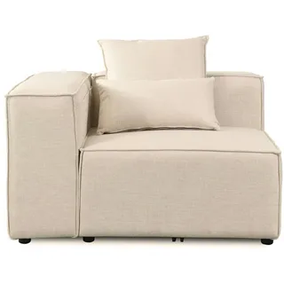 Home Deluxe Modulares Sofa VERONA -versch. Ausführungen - Linkes Ecksofa - beige