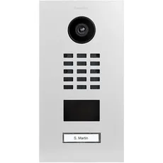 DoorBird D2101V IP Video Türstation, Grauweiß (RAL 9002) | Video-Türsprechanlage mit 1 Ruftaste, RFID, HD-Video, Bewegungssensor