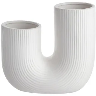 Butlers Vase Tube , Weiß , Keramik , 23 cm , Dekoration, Vasen, Keramikvasen
