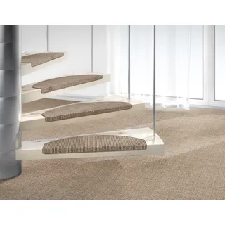 DEKOWE Stufenmatte »Mara S2«, halbrund, 5 mm Höhe, 100% Sisal, große Farbauswahl, selbstklebend, auch als Set 15 Stück beige