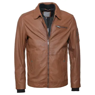 Lederjacke JCC "Lederjacke 31023633", Herren, Gr. 50, braun (cognac), Obermaterial: 100% Schafsleder sheepskin. Futter: 100% Polyester PES., Jacken Lederjacke