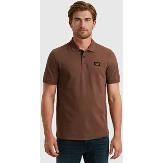 Poloshirt PME LEGEND, Herren, Gr. XL, braun (marron), Web, Obermaterial: 95% Baumwolle, 5% Elasthan, unifarben, normal hüftbedeckend, Rundhals, Shirts Poloshirt, mit Logostickerei