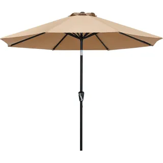 ABCCANOPY Sonnenschirm 230 cm wasserdicht UPF 50+ stabiler Strandschirm Kaki