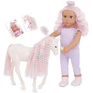 Our Generation Puppe mit Pferdefohlen rosa