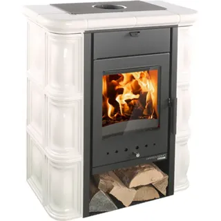 Haas+Sohn Tirol Kaminofen Perlschwarz / Creme - Creme