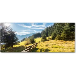Tulup® Küchenrückwand Spritzschutz aus Glas -125x50 -Spritzschutz auf gehärtetes Glas Deko Landschaften Herbst Berge