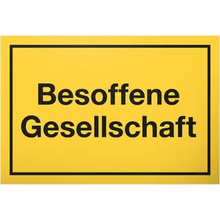 DankeDir! Geschlossene Besoffene Gesellschaft Schild mit Spruch - lustiges Geschenk für ihn Geschenkidee Geburtstagsgeschenk Männer Party Deko Zubehör Scherzartikel JGA - Accessoire Fotobox