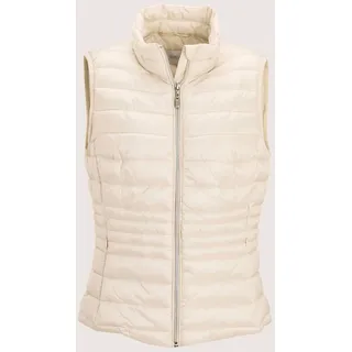 Kurzweste MADELEINE "Steppweste Verkürzte Steppweste für Damen", Damen, Gr. 42, weiß (perlweiß), Obermaterial: 100% Polyamid PA., Modern, Westen Kurzweste, Steppweste