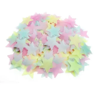 200 Stück Leuchtsterne - Selbstklebende Fluoreszierende Sterne Aufkleber für Wand und Decke, Leuchten im Dunkeln, Perfekt für Kinderzimmer und Schlafzimmer Dekoration