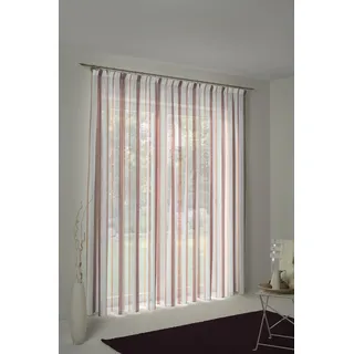 Vorhang WIRTH "Nicole" Gr. 1, orange (terra), B:300cm H:120cm, Polyester, Gardinen, Vorhang, Store
