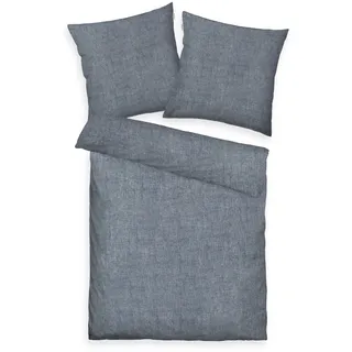 TOM TAILOR HOME Bettwäsche »WOVEN MELANGE, Melange-Qualität« 2 Stk. tlg., blau