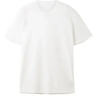Tom Tailor 1037738 Kurzarm-t-shirt Mit V-ausschnitt 2 Einheiten - White - S