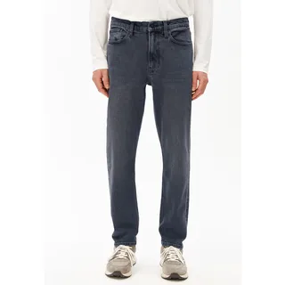 MAAKX RELAXED TAPERED JEANS | Bio-Baumwoll Mix Comfort Stretch - schwarz (31-32)