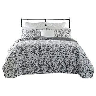 Laura Ashley Amberley Wendebettwäsche Schwarz/Weiß 135 x 200 cm + 2 x 50 x 75 cm