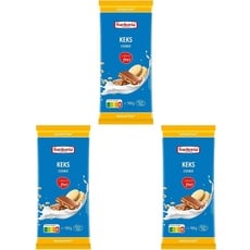 frankonia CHOCOLAT Vollmilch-Keks Schokolade laktosefrei & glutenfrei, 100 g (Packung mit 3)