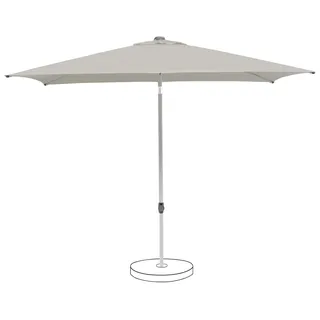 Suncomfort by Glatz Sonnenschirm Mittelstockschirm Pop Up, 250x200cm, rechteckig, Farbe hellgrau - Light grey - Grau