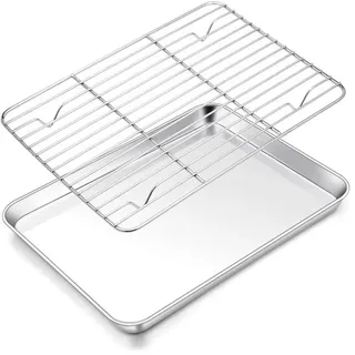Azomor® Edelstahl-Blech mit Kühlrost für vielseitige Verwendung - Silber