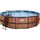 Wood Pool Ø 488 cm inkl. Sandfilteranlage, Abdeckplane, Poolleiter, Reparaturset