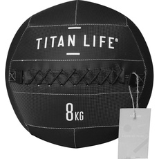TITAN LIFE Unisex – Erwachsene PRO Wall Ball 8kg, Black, one Size