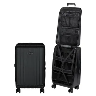 casyro Stand-Up Koffer-Set 2-tlg. schwarz