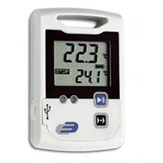 TFA Dostmann Datenlogger für Temperatur LOG100, 31.1039, zur Temperaturüberwachung, 60.000 Datensätze speicherbar, USB-Schnittstelle, weiß, L 60 x B 21 x H 89 mm