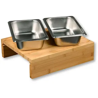 KESPER Schneidebrett mit Auffangschalen, Schneidebrett, Braun