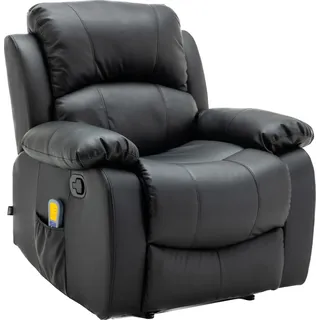 ASTAN HOGAR Ramón AH-AR30910NG, Relaxsessel mit manueller Neigung (Nullwandsystem), Massage und Thermotherapie, Schwarz