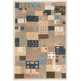 Cazaris Orientteppich , Beige , Textil , Patchwork , rechteckig , 200x300 cm , Care & Fair, AZO-frei , in verschiedenen Größen erhältlich , Teppiche und Böden, Teppiche, Orientteppiche