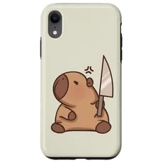 Hülle für iPhone XR Capybara mit Messer