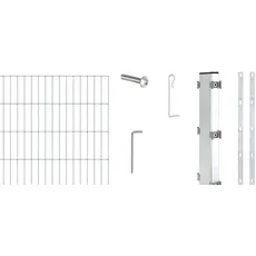 Alberts 665159 Zaungabionen Step2 | verschiedene Längen und Höhen | zum Einbetonieren | feuerverzinkt | Mattenbreite 200 cm | Höhe 100 cm | Länge 6 m