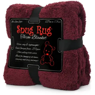 Snug Rug Sofaüberwurf Decke Sofa Kuscheldecke Decke Fleecedecke - Original Luxury Hochwertige Sherpa Werfen Warm Fleece Couchdecke Sofadecke 127 x 178cm (Mulberry Rot)