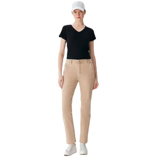 LTB Jeans Damen Jeanshose Marisse B - Jeans Damen mit Reißverschluss und SchrägTaschen, Flacher Vorderseite und mittlerer Taille aus Baumwollmischung - Hell Beige Größe 29/30