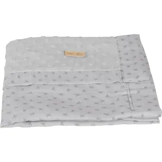 roba Babydecke 80 x 80 cm - für Mädchen & Jungen - Bio Baumwolle - Terry Dots Punkte Motiv - GOTS zertifiziert - Grau