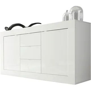 Home Affaire Sideboard Basic 160 x 86 x 43 cm Weiß hochglanz