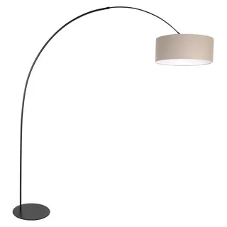 Anne Lighting - stehlampe - Curve - grau schwarz - metall - bogenlampe - E27 - 4268ZW - Grau, Schwarz