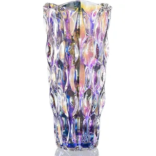 Duscdesp Blumenvase Glas, 24 cm Kristall Vase Modern Glasvase Gross, Nordic Hohe Blumen Vasen Groß Tulpen Sträuße Glasvasen Deko Geschenk für Hochzeit, Tischdeko, Housewarming Party, Muttertags