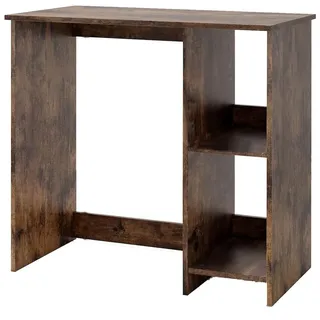 Costway Computertisch Braun - Holz , 80x74x40 cm , Büromöbel, Schreibtische, Computertische