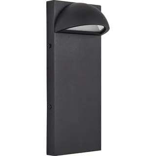 BELIANI Außenwandleuchte LED Schwarz Metall und Glas 28 cm IP44 Modern Rechteckig Lang Beleuchtung für Außen Draußen Terrasse Balkon Ausstattung - Schwarz