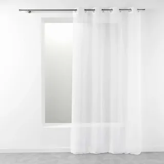 Douceur d'Intérieur Ösenvorhang, 140 x 240 cm, Weiß, Polyester, 140L X 240H cm (1 Panneaux)