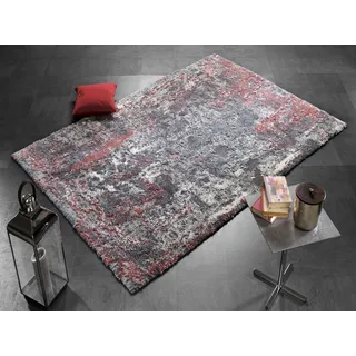 OCI DIE TEPPICHMARKE Teppich "JUWEL LIRAY, auch als Läufer und in Rund" rechteckig 20 mm Höhe Kurzflor, Wohnzimmer, Marmor Optik, Hoch Tief Effekt, dichte Qualität, rosenholz