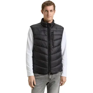 TOM TAILOR Herren 1048506 Weste, 29999 - Black, XL EU