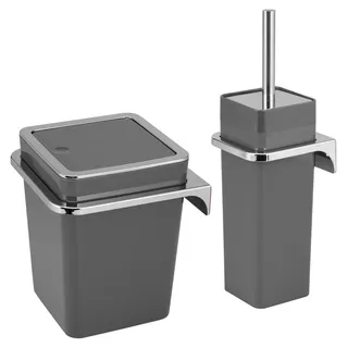 bremermann Bad-Set, Grau, Kunststoff, 10x36.5x10 cm, Badaccessoires
