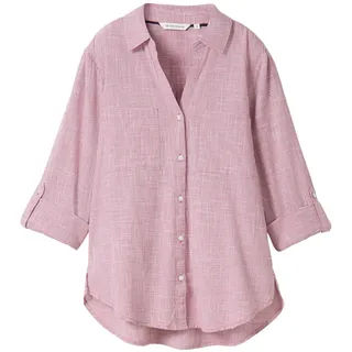 Tom Tailor Damen Bluse mit Brusttaschen, rosa, Uni, Gr. 36