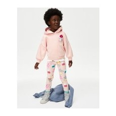 Girls M&S Collection Cotton Rich Peppa PigTM Ribbed Leggings (2-8 Yrs) - Light Pink, Light Pink - 4-5 Years