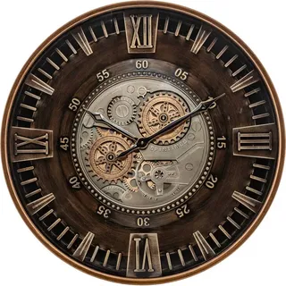 Atmosphera createur d'interieur - Mechanische uhr yoni metall braun d59cm - Braun