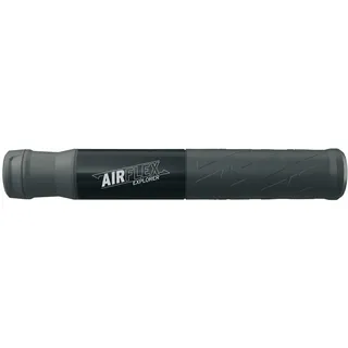 SKS GERMANY AIRFLEX EXPLORER BLACK Fahrradpumpe für Mountainbike-Reifen, Fahrradzubehör (Luftpumpe mit SV & AV Anschluss, Fahrradzubehör mit Weichkomponentengriff, max. Druck: 5 bar / 73 PSI), schwarz