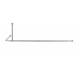Croydex Hochwertige Duschvorhangstange in L-Form 200 x 100 cm
